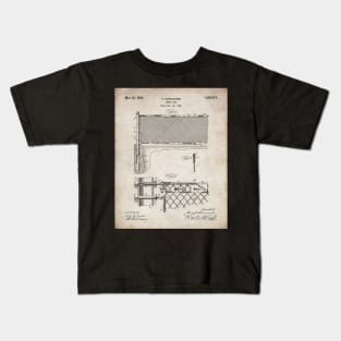 Tennis Net Patent - Tennis Lover Coach Instructor Art - Antique Kids T-Shirt